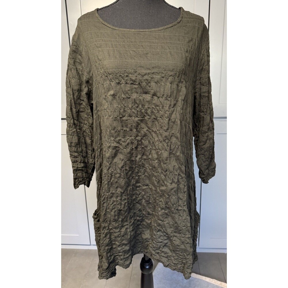 Cut Loose‎ Tunic Top Womens Large Lagenlook Long A Line Minimalist Neutral Boho